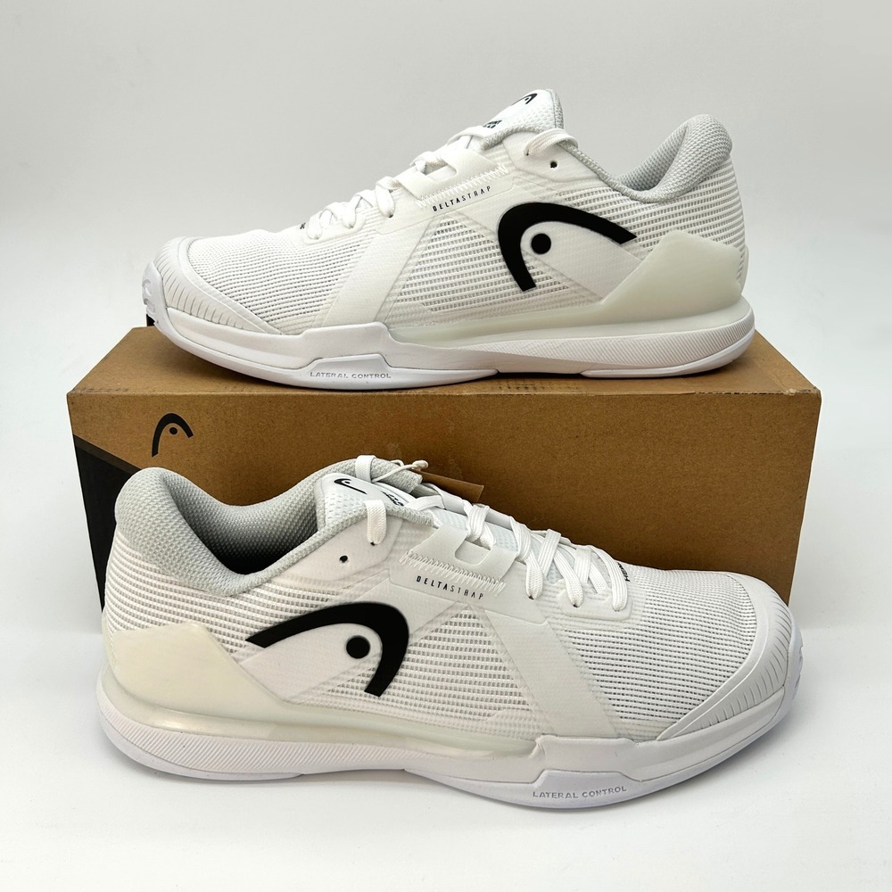 HEAD Sprint Pro 4.0 Mens Tennis Shoes Sz 10 White Black All Court Breathable NEW